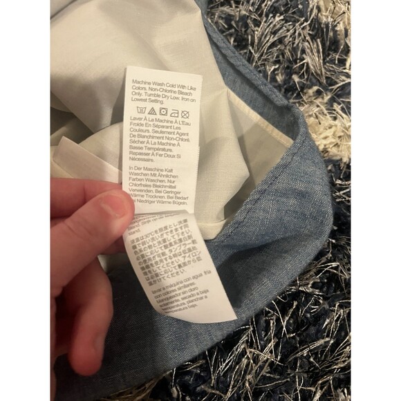 J.Crew Scalloped Camisole Top Size 0 Chambray Blue Adjustable Strap Tank - Picture 9 of 12